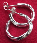 Twisted tube earrings